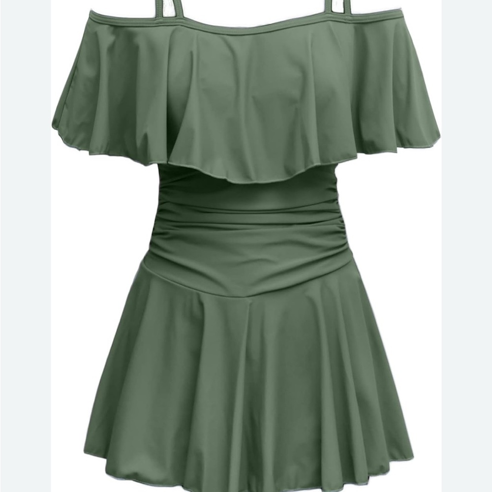 Green Off-Shoulder Dress